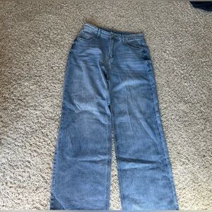 Classic High-Rise Wide-Leg Jeans in Light Blue